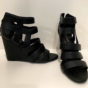 BCBG Black Wedge Heels